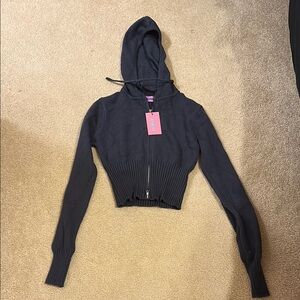 Edikted Black Hooded Kids Jacket